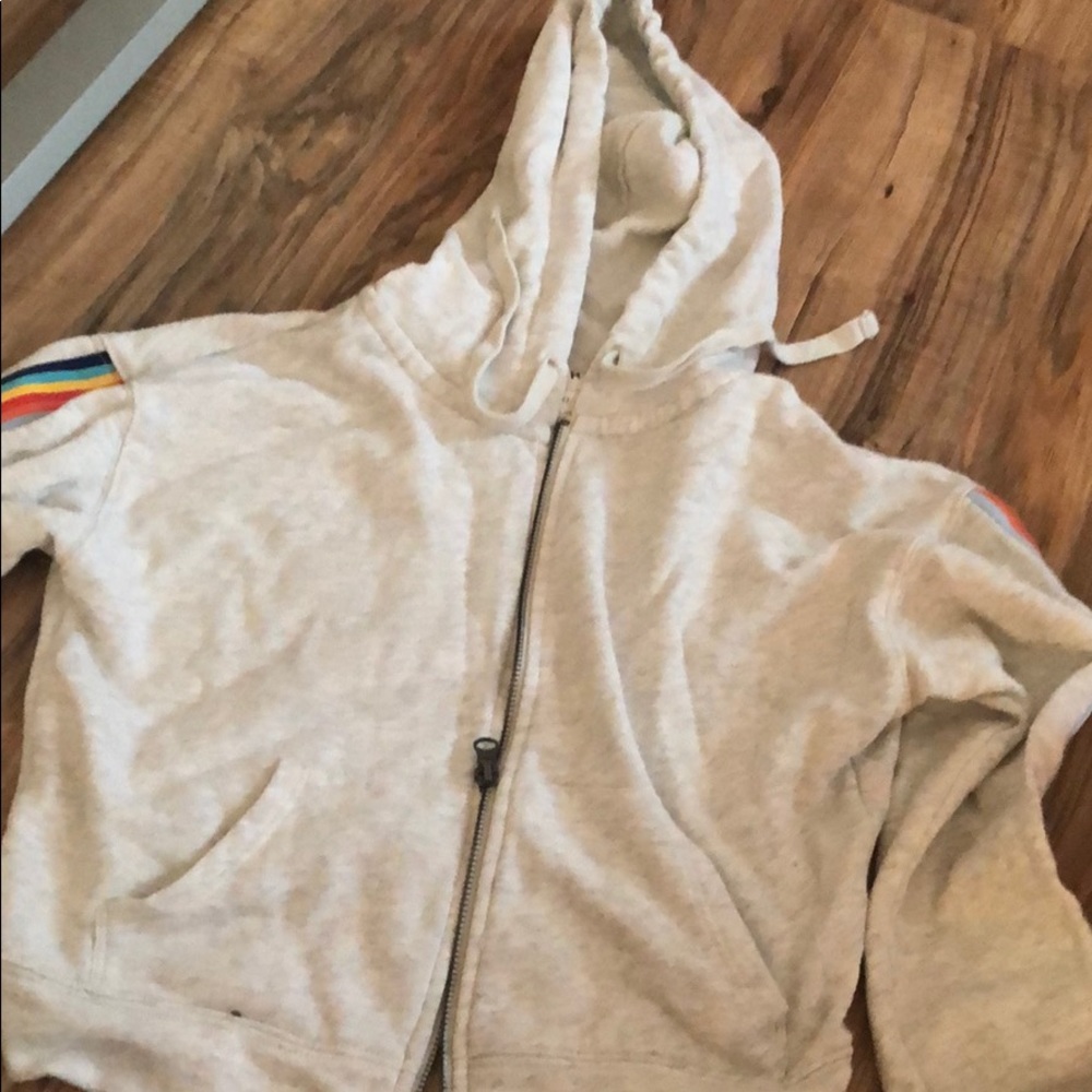 WHITE RAINBOW SWEATER